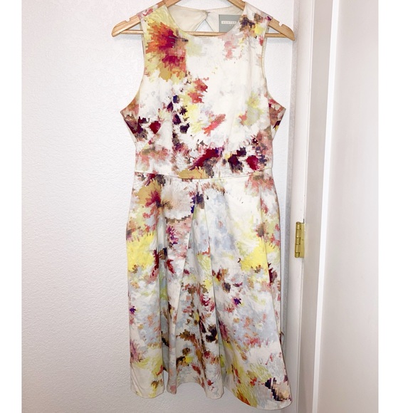 ANTHROPOLOGIE x HUNTER BELL pixelated Floral dress SZ: 10 - Picture 2 of 15
